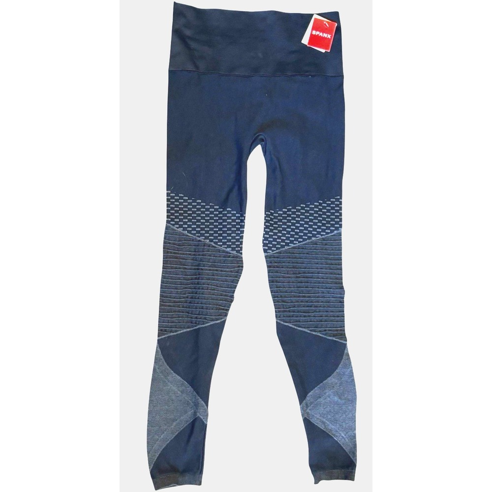 NWT Spanx Seamless Moto Leggings Size M‎ 6-8 Indigo Sky Navy Blue 50200R Womens